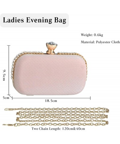 Ladies Clutch Bag Sparkly Rhinestone Evening Bag Women Charming Glittering Handbag Pink $25.02 Evening Bags