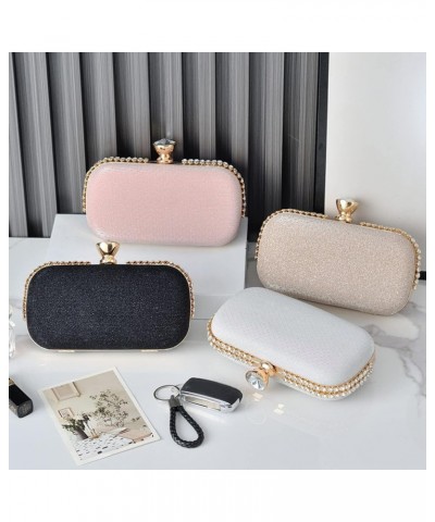 Ladies Clutch Bag Sparkly Rhinestone Evening Bag Women Charming Glittering Handbag Pink $25.02 Evening Bags