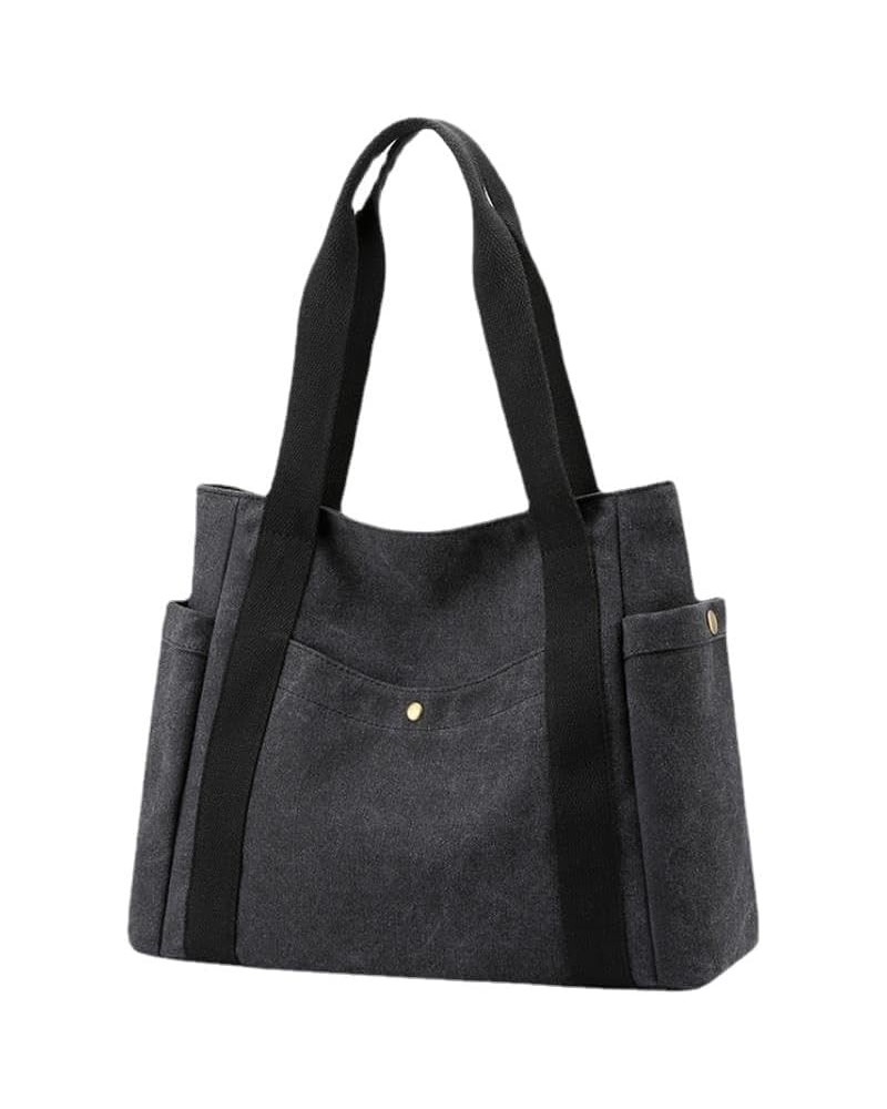 Large Handbag Canvas Purses for Women Crossbody Handbag Casual Tote Lightweight Zipper Handbag Purse (Black) $17.00 Totes