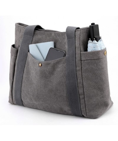 Large Handbag Canvas Purses for Women Crossbody Handbag Casual Tote Lightweight Zipper Handbag Purse (Black) $17.00 Totes