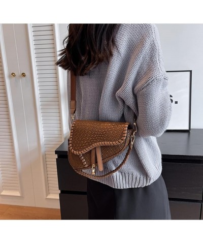 Women's Small Saddle Bag Crossbody Bag for Women Trendy Pursel Hobo Bag Shoulder Bag Satchel Handbag Purse (White) Coffee $18...