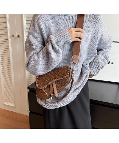 Women's Small Saddle Bag Crossbody Bag for Women Trendy Pursel Hobo Bag Shoulder Bag Satchel Handbag Purse (White) Coffee $18...