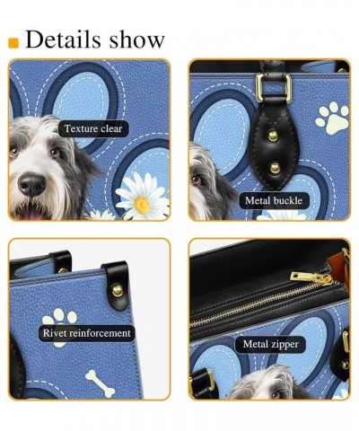 Personalized Old English Sheepdog Dog Handbags, Custom Name Dog Leather Bags, Purses, Shoulder Bag, Gift For Dog Mom Style 6 ...