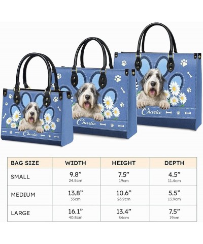 Personalized Old English Sheepdog Dog Handbags, Custom Name Dog Leather Bags, Purses, Shoulder Bag, Gift For Dog Mom Style 6 ...