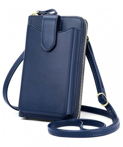 Small Crossbody Cell Phone Purse for Women, Lightweight Mini Shoulder Bag Wallet with Credit Card Slots Z01-Navy Blue $15.11 ...