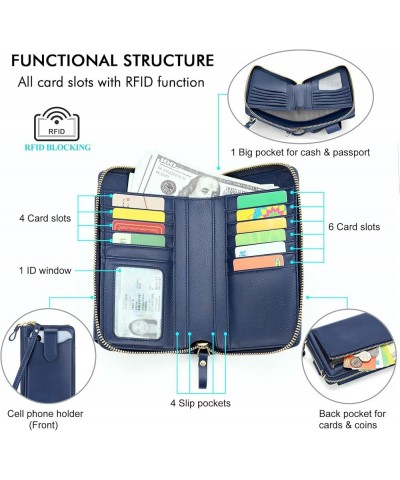 Small Crossbody Cell Phone Purse for Women, Lightweight Mini Shoulder Bag Wallet with Credit Card Slots Z01-Navy Blue $15.11 ...