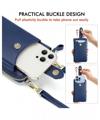 Small Crossbody Cell Phone Purse for Women, Lightweight Mini Shoulder Bag Wallet with Credit Card Slots Z01-Navy Blue $15.11 ...