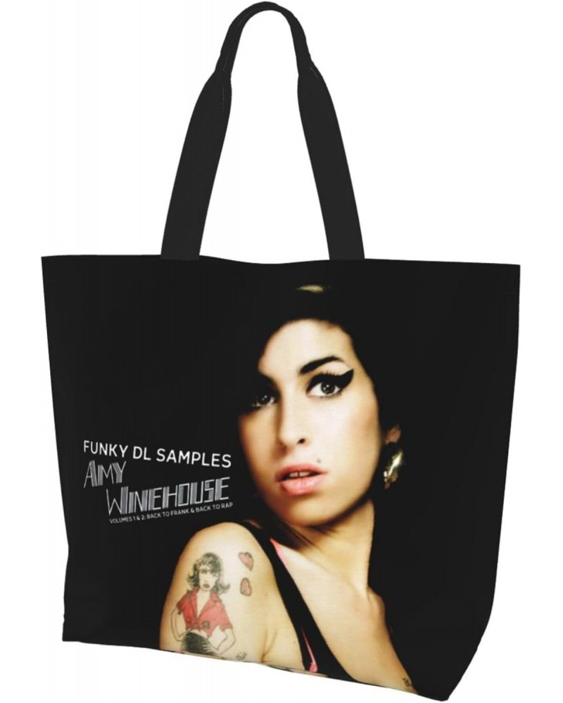 Amy Musics Winehouse Women's Tote Bag Large Capacity Shoulder Bags Casual Handbags Shopping Grocery Bag Work Bag $15.29 Totes