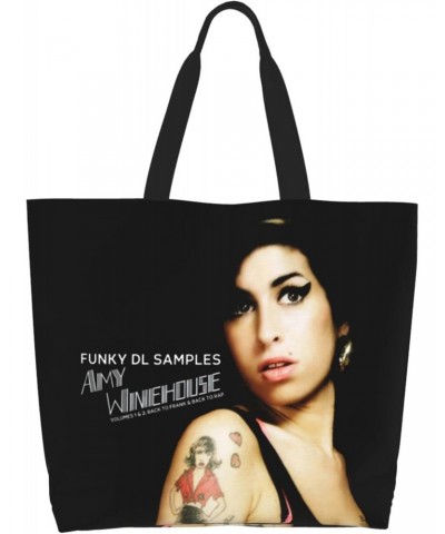 Amy Musics Winehouse Women's Tote Bag Large Capacity Shoulder Bags Casual Handbags Shopping Grocery Bag Work Bag $15.29 Totes