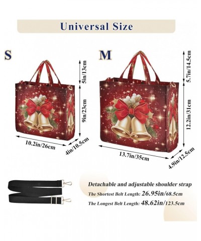 Christmas Bells Crossbody Bag Women Corduroy Tote Bags Casual Shoulder Handbag Hobo Messenger Bag, S $11.28 Totes