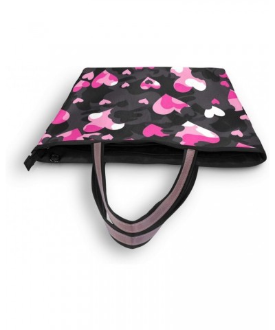 Women Tote Bags Valentine's Day Heart Pink Top Handle Satchel Handbags Shoulder Bag for Shopping L 20850955 $8.40 Totes