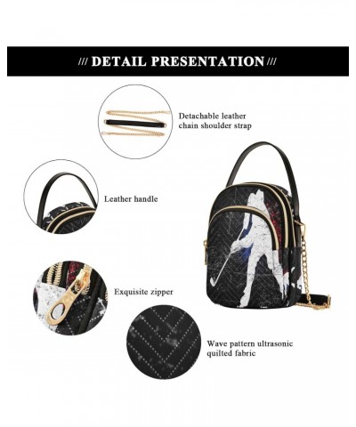 Vintage Ice Hockey Player Crossbody Handbags for Women Casual Leather Shoulder Phone Purse $13.25 Crossbody Bags