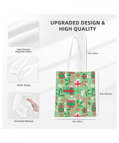 Merry Christmas Single Shoulder Fashion Canvas Tote Shopping Bags Handbags For Men And Women Merry Christmas9 $9.94 Totes