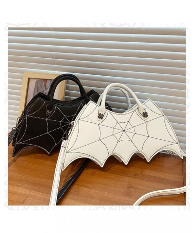 Women Halloween Purse Bat Wing Goth Handbags Black Gothic Backpack Leather Spider Web Crossbody Shoulder Bag Black $14.49 Bac...