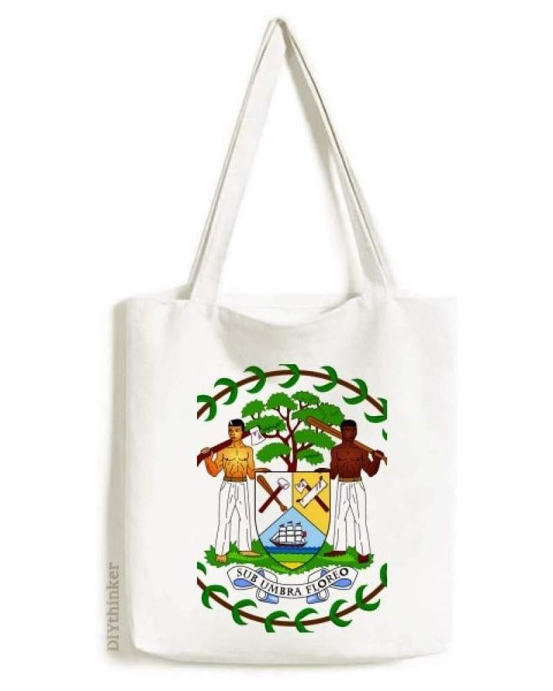 Belize National Emblem Country Tote Canvas Bag Shopping Satchel Casual Handbag $13.95 Totes