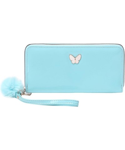 Women Wallet Fashion Bow Decoration Practical Lightweight Zipper Handbag Dad to Son Wallet (White, One Size) Blue One Size $8...