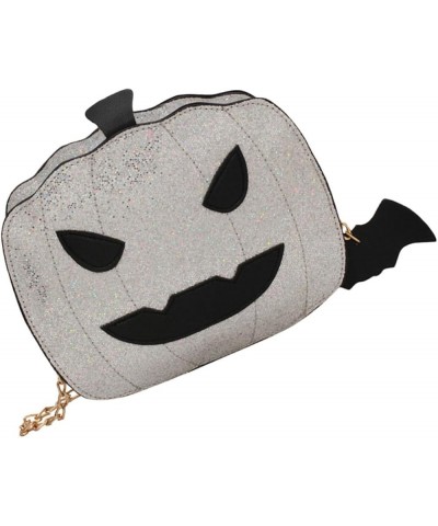 Pumpkin Buns Cross Body Purse Pumpkin Purse Crossbody Women Single- Shoulder Bag Pumpkin Shaped Bag Silver $11.12 Shoulder Bags