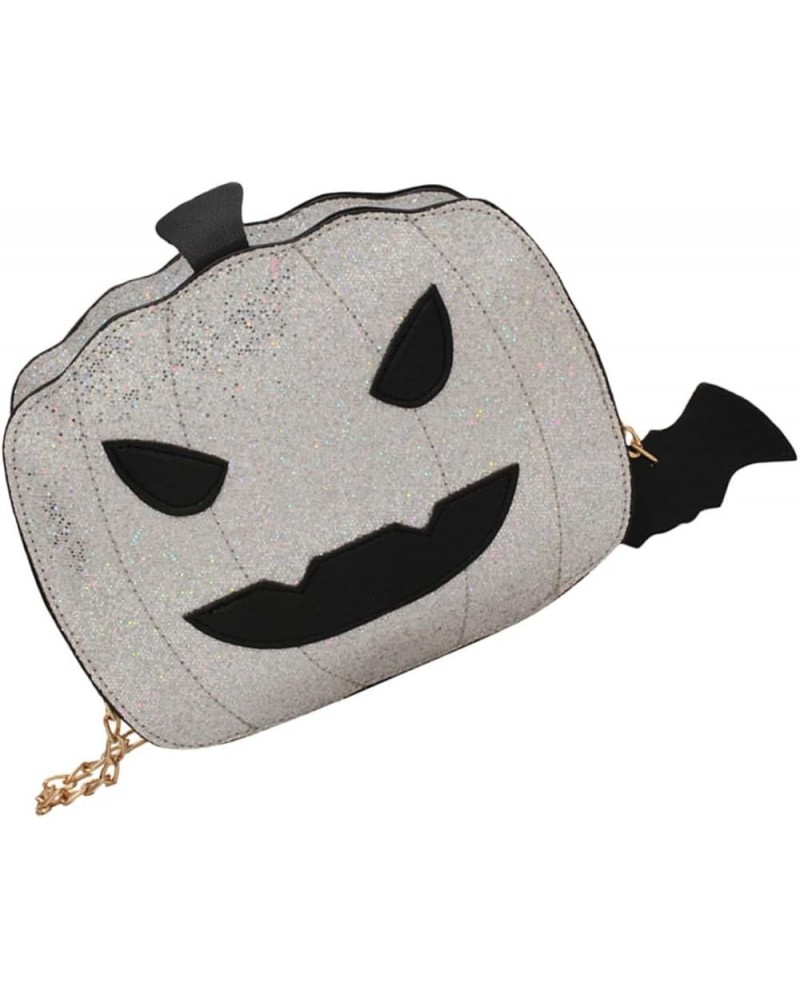 Pumpkin Buns Cross Body Purse Pumpkin Purse Crossbody Women Single- Shoulder Bag Pumpkin Shaped Bag Silver $11.12 Shoulder Bags