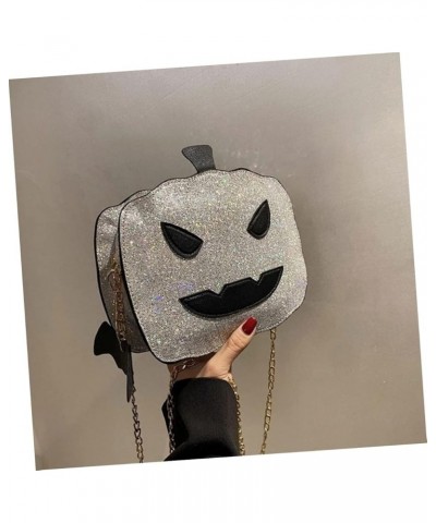 Pumpkin Buns Cross Body Purse Pumpkin Purse Crossbody Women Single- Shoulder Bag Pumpkin Shaped Bag Silver $11.12 Shoulder Bags