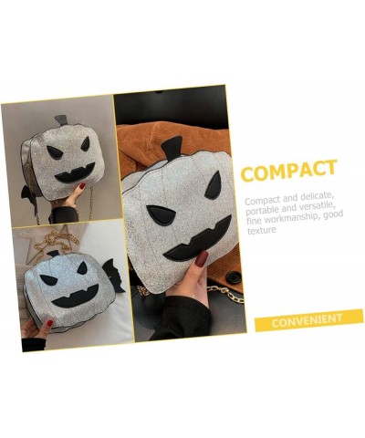 Pumpkin Buns Cross Body Purse Pumpkin Purse Crossbody Women Single- Shoulder Bag Pumpkin Shaped Bag Silver $11.12 Shoulder Bags