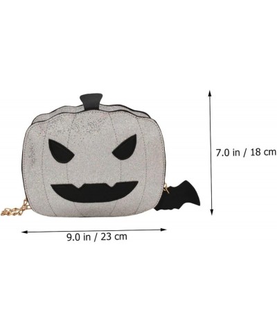 Pumpkin Buns Cross Body Purse Pumpkin Purse Crossbody Women Single- Shoulder Bag Pumpkin Shaped Bag Silver $11.12 Shoulder Bags