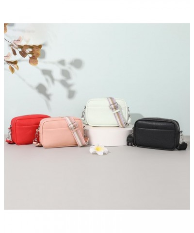 Crossbody Bags for Women Trendy Small Zipper Camera Bag Crossbody Purse Shoulder Handbags with Wide Guitar Strap A02-white $1...