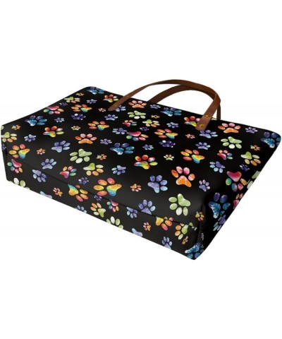 Women Fashionable Work Tote Bags Designer Handbags Large Capacity Pouch Colorful Paw $19.59 Totes