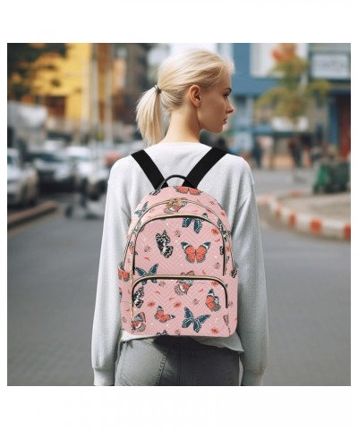 Mini Backpack for Women, Butterfly Ladybug Travel Backpack Purse for Ladies, Small Bookbag Daypack Shoulder Bag S Multi1150 M...