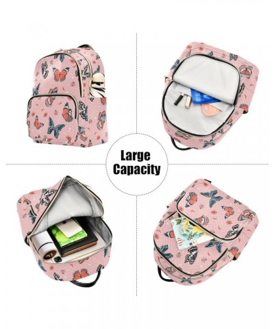 Mini Backpack for Women, Butterfly Ladybug Travel Backpack Purse for Ladies, Small Bookbag Daypack Shoulder Bag S Multi1150 M...