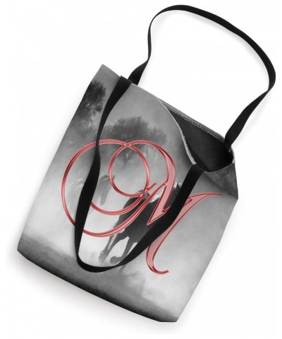 M Red Horse Herd Animal Equine Initial Monogram Letter Name Tote Bag $12.67 Totes