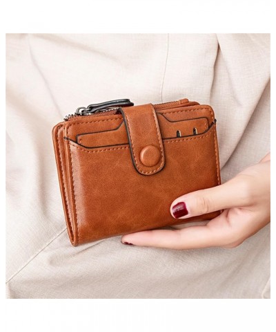 PU Leather Around Wallet Clutch RFID Blocking Purse Cards Notes Coins Wallet Buckle Wallet (Color : Pink) Dark blue $15.60 Wa...