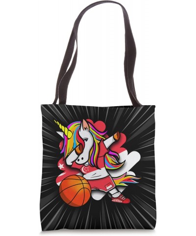 Dabbing Unicorn Singapore Basketball Fans Jersey Sport Lover Tote Bag $9.78 Totes