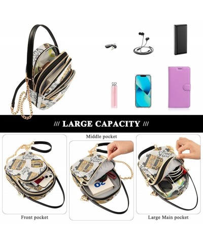 Cell Phone Purse Crossbody Handbag Durable Shoulder Bag Sturdy Travel Pouch Multicoloured-001 $13.51 Totes