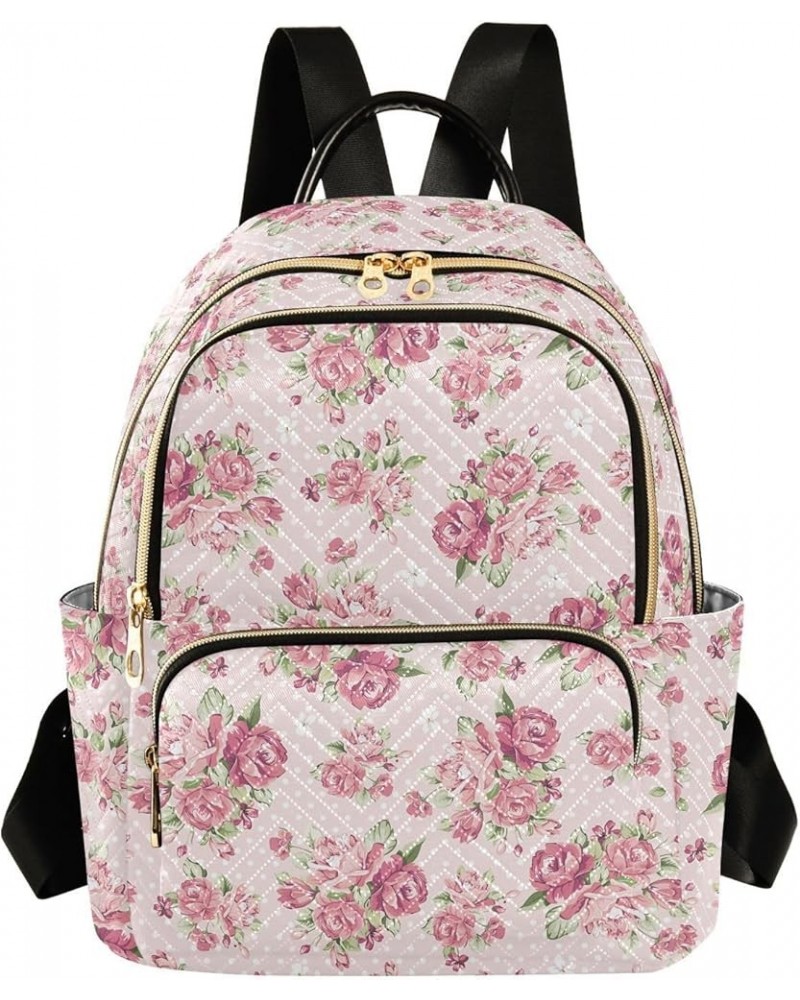 Red and Yellow Rose Flower Pattern Backpack Purse for Women Lightweight Back Pack Casual Daypack Travel Shoulder Bag Bookbag ...