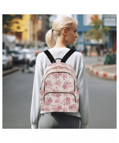 Red and Yellow Rose Flower Pattern Backpack Purse for Women Lightweight Back Pack Casual Daypack Travel Shoulder Bag Bookbag ...