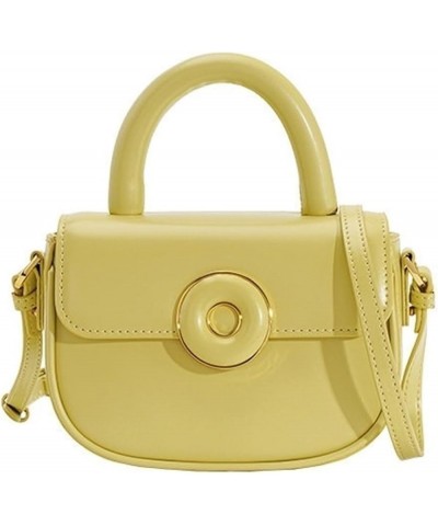 Cowhide Leather Women's Crossbody Bag Women's Handbag Female Shoulder Bag (Color : Lemon Yellow) Camel $38.16 Shoulder Bags