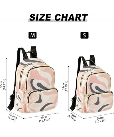 Mini Backpack Purse for Women, Pink Beige Grey Patterns Travel Bag Casual Daypack Shoulder Bag Medium $15.36 Backpacks