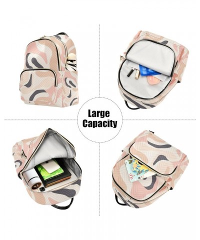 Mini Backpack Purse for Women, Pink Beige Grey Patterns Travel Bag Casual Daypack Shoulder Bag Medium $15.36 Backpacks