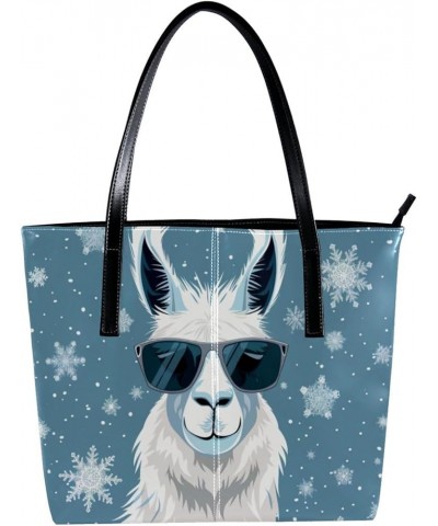 Tote Bag for Women, Large Tote Bag, Women's Tote Handbags, Llama Snow Cartoon, Tote Bag for Work Design 12477 $22.78 Totes