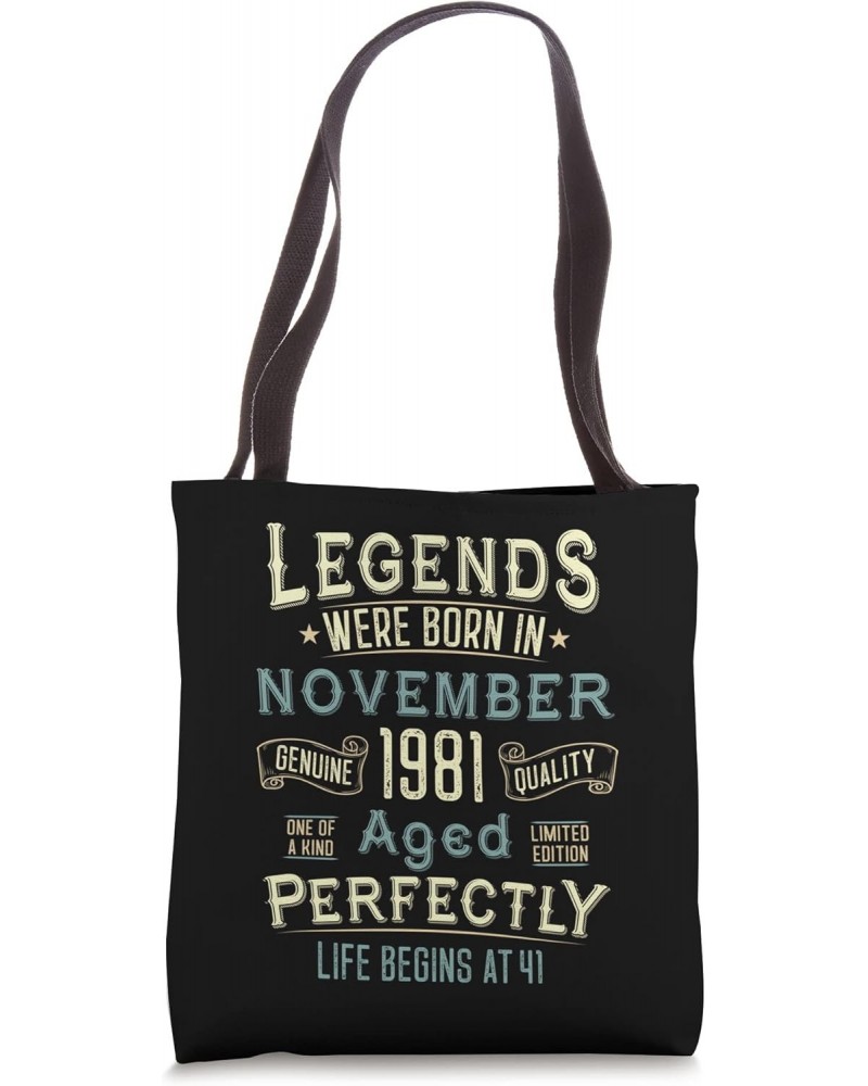 Vintage November 1981 41Th Birthday 41 Year Old Men Women Tote Bag $11.97 Totes