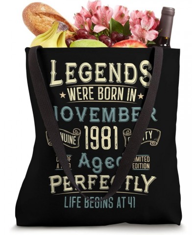 Vintage November 1981 41Th Birthday 41 Year Old Men Women Tote Bag $11.97 Totes