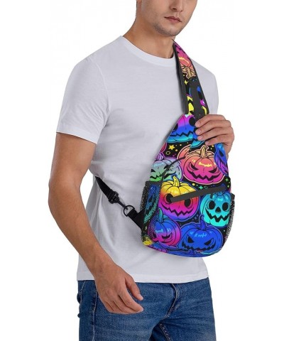 Chest Bag for Men Women Compatible with Cartoon Owl Sling Shoulder Backpack Fashion Daypack, Outdoor Sport Adjustable Zippere...