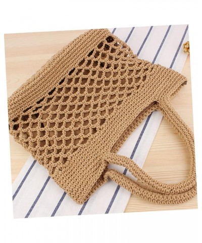 2pcs Storage Basket Cotton Thread Portable Handmade Bag Brownx2pcs $17.01 Handbags