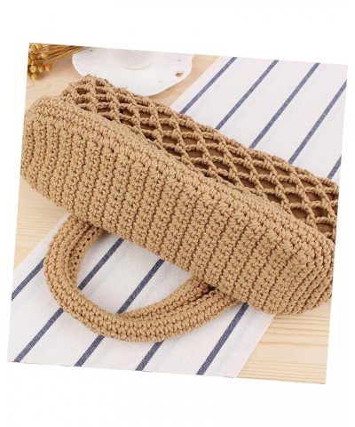 2pcs Storage Basket Cotton Thread Portable Handmade Bag Brownx2pcs $17.01 Handbags