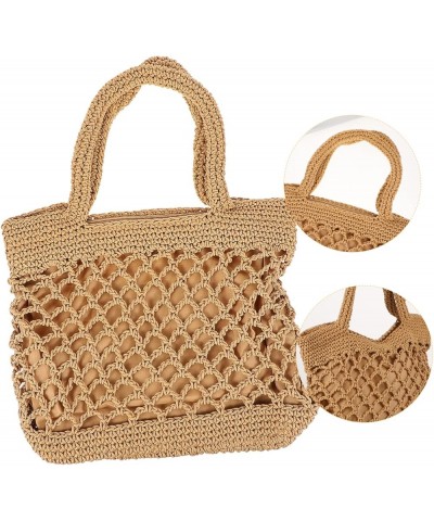 2pcs Storage Basket Cotton Thread Portable Handmade Bag Brownx2pcs $17.01 Handbags