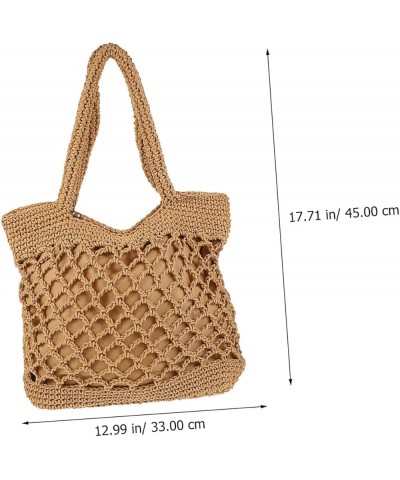 2pcs Storage Basket Cotton Thread Portable Handmade Bag Brownx2pcs $17.01 Handbags