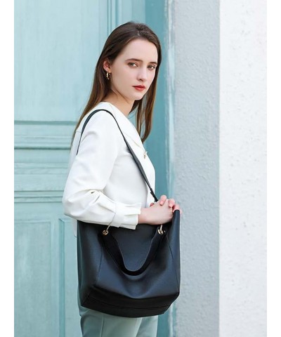 Women's Fashion Crossbody Bucket Bag Tote Bag Shoulder Bag Fashion Business Travelling Bag Black Black $26.83 Totes