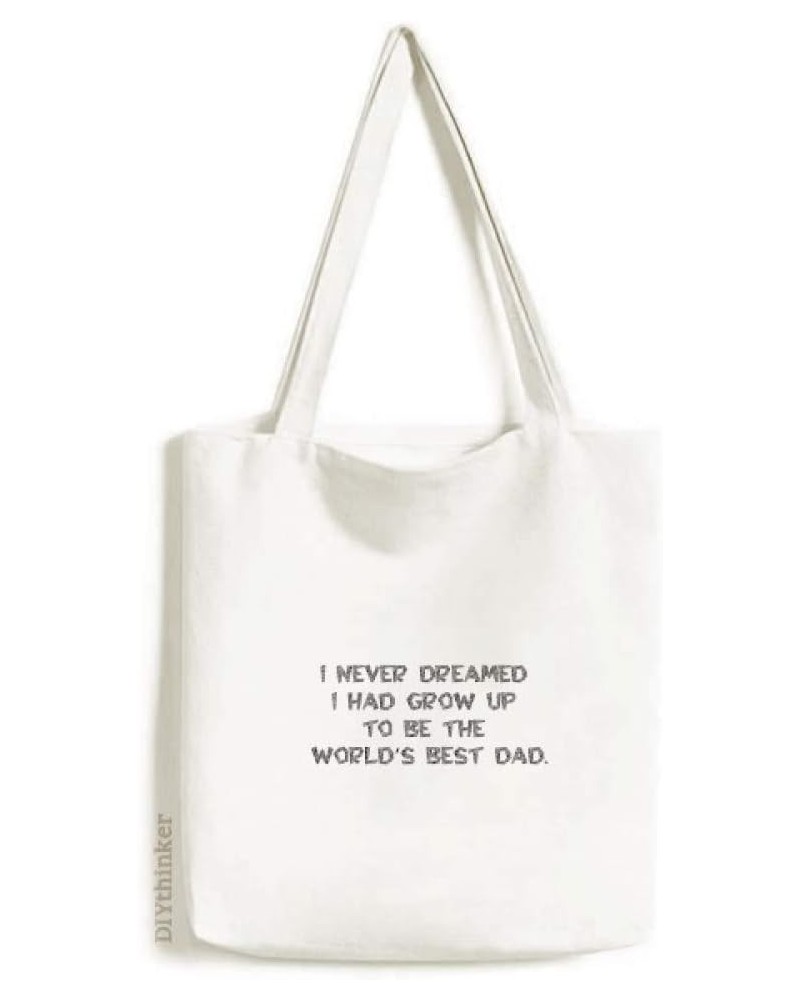 Dreang World's Best Dad Festival Quote Tote Canvas Bag Shopping Satchel Casual Handbag $13.33 Totes