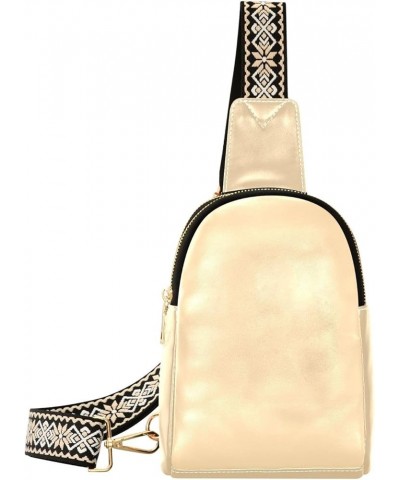 Persimmon Stylish Purse Bag in PU Leather, with Dual Zippered Compartments, Running Belt Bag Navajo White $18.28 Crossbody Bags