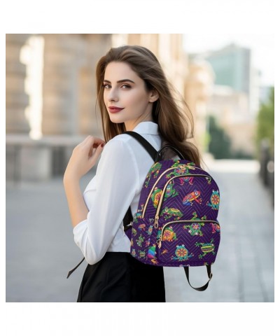 Small Backpack for Women Travel Bag Mexican Style Frogs Daypack Purse Fashion Shoulder Bag Rucksack Medium B223 $11.96 Backpacks